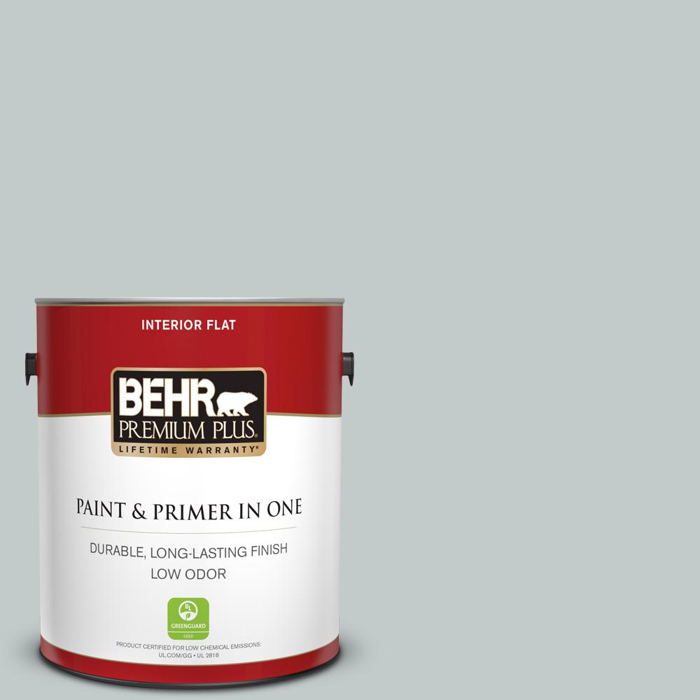 1 gal. #730E-3 River Rock Flat Low Odor Interior Paint and Primer in One