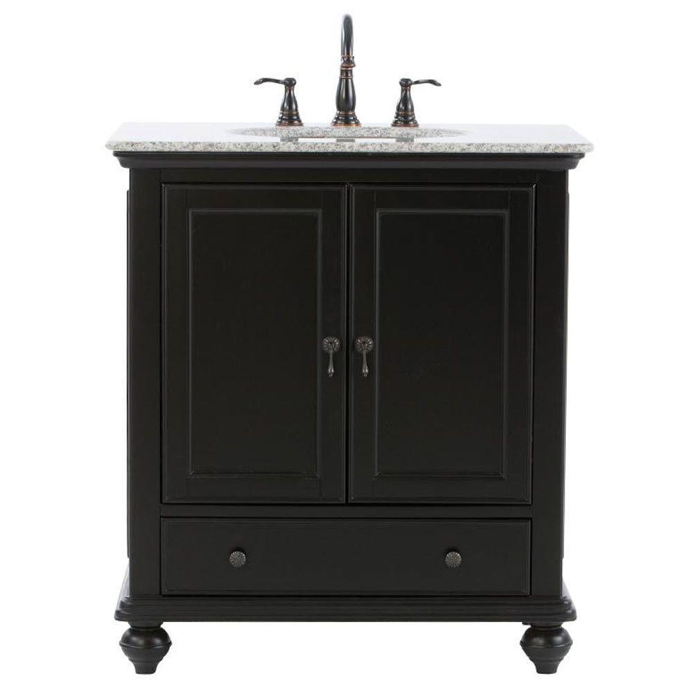 30 Inch Vanities Black Bathroom Bath The Home Depot D Bath Vanity