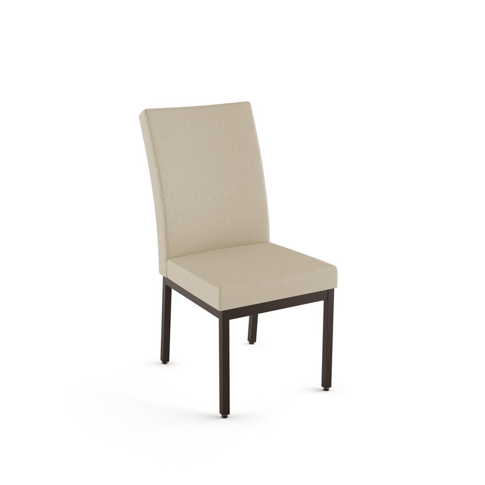 Amisco Polly Beige Fabric / Dark Brown Metal Dining Chairs (Set of 2