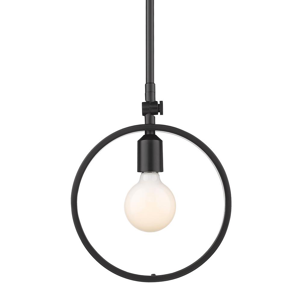 Golden Lighting Sloane 1 Light Black Mini Pendant 8330 M1l Blk The Sloane 1 Light Black Mini Pendant