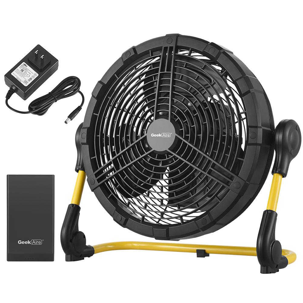 Geek Aire Cordless 12 in. Rechargeable Outdoor HighVelocity Floor Fan