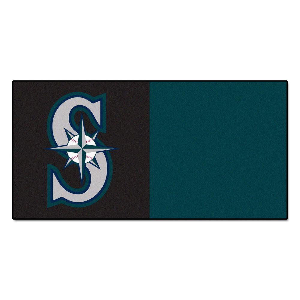 Fanmats Mlb Seattle Mariners Black And Teal Nylon 18 In X Fanmats Mlb Seattle Mariners Black And Teal Nylon 18 In X