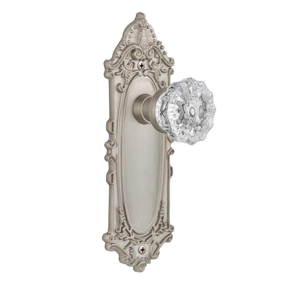 Nostalgic Warehouse Victorian Plate 2 3 8 In Backset Satin Nickel