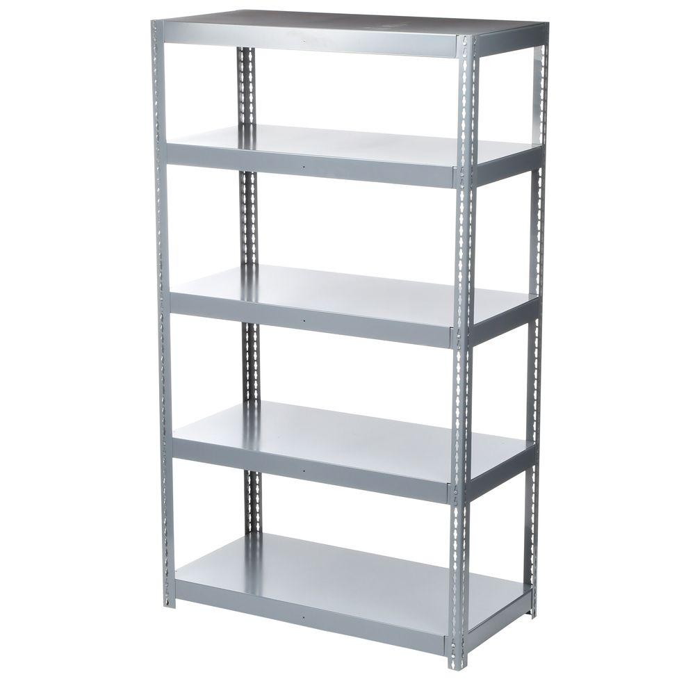 Adjule Shelves 4 Up Edsal Metal Freestanding Shelving 84 In H X 48 W 24 D 5