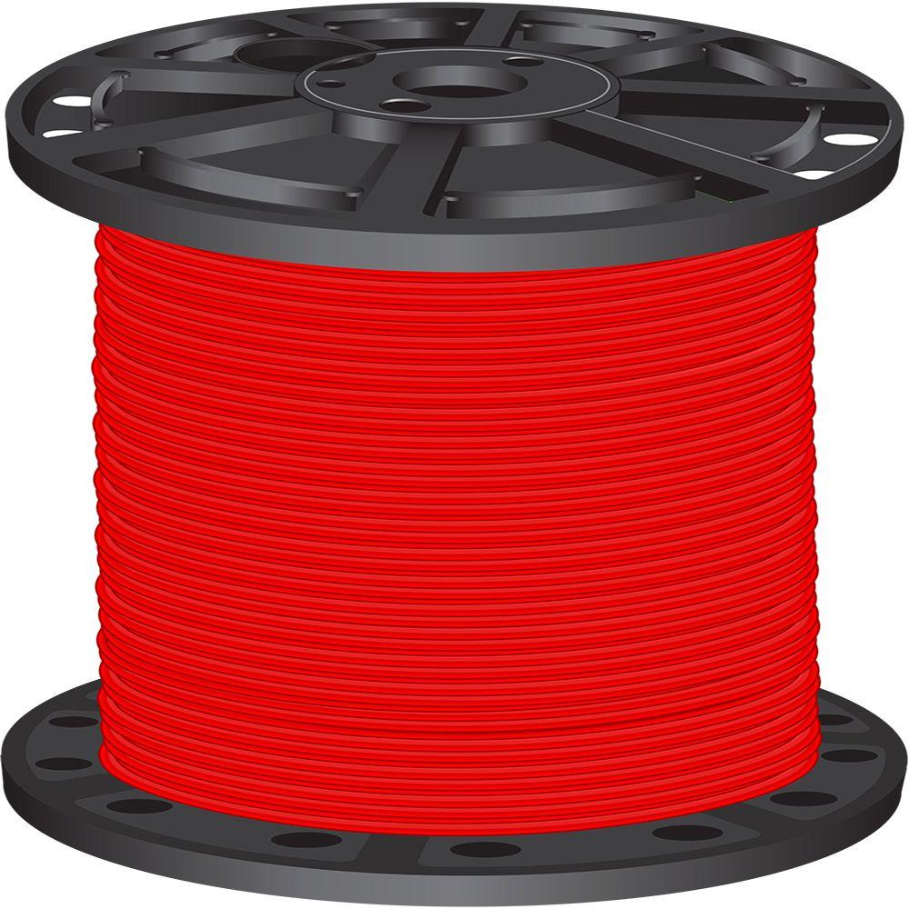 4 Wire Electrical The Home Depot 2 500 Ft 4 Red Stranded Cu Simpull Thhn Wire