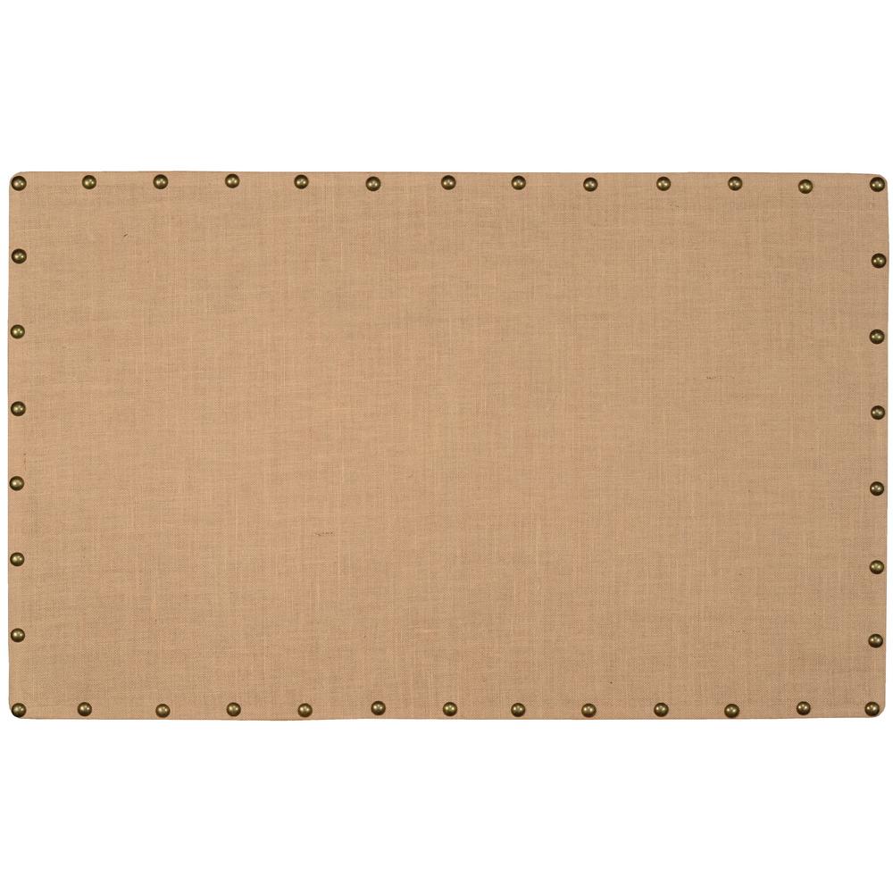 Linon Home Dcor Products Inc Brown Burlap Nail Head Cork Memo Large Board Thd00547 The Home Depot