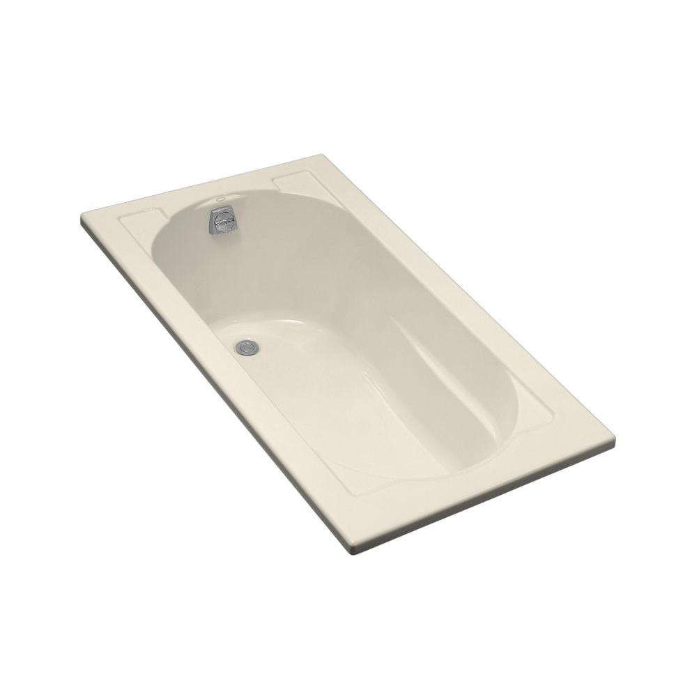 Kohler Devonshire 5 Ft Reversible Drain Drop In Acrylic Bathtub Reversible Drain Drop In Acrylic Bathtub Almond