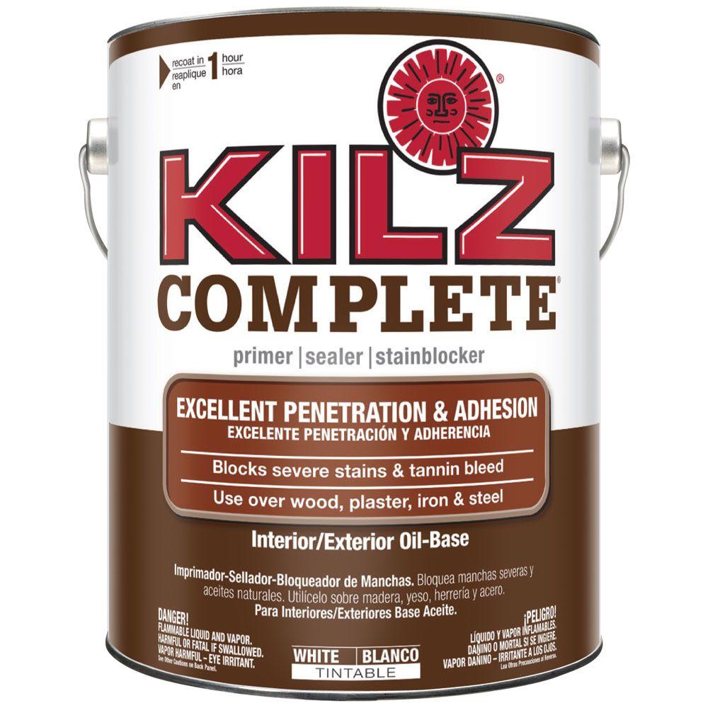 KILZ Odorless 1 gal. White OilBased Interior Primer, Sealer and Stain