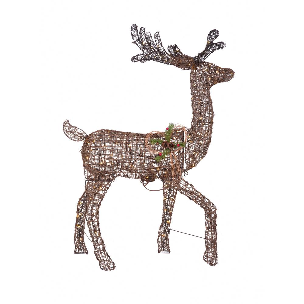 Home Accents Holiday 60 in. Christmas Animated Warm White LED Deer ...