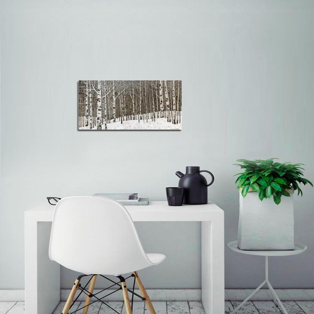 24X48 Birch Tree Oil, Canvas Print, Unframed, Canvas Wall Art IRI32ONL ...