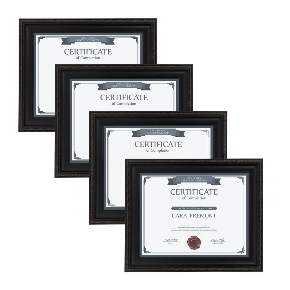 Designovation Martinez 8 5 In X 11 Black Picture Frame Set Of 4 Martinez 8 5 In X 11 Black Picture Frame Set Of 4
