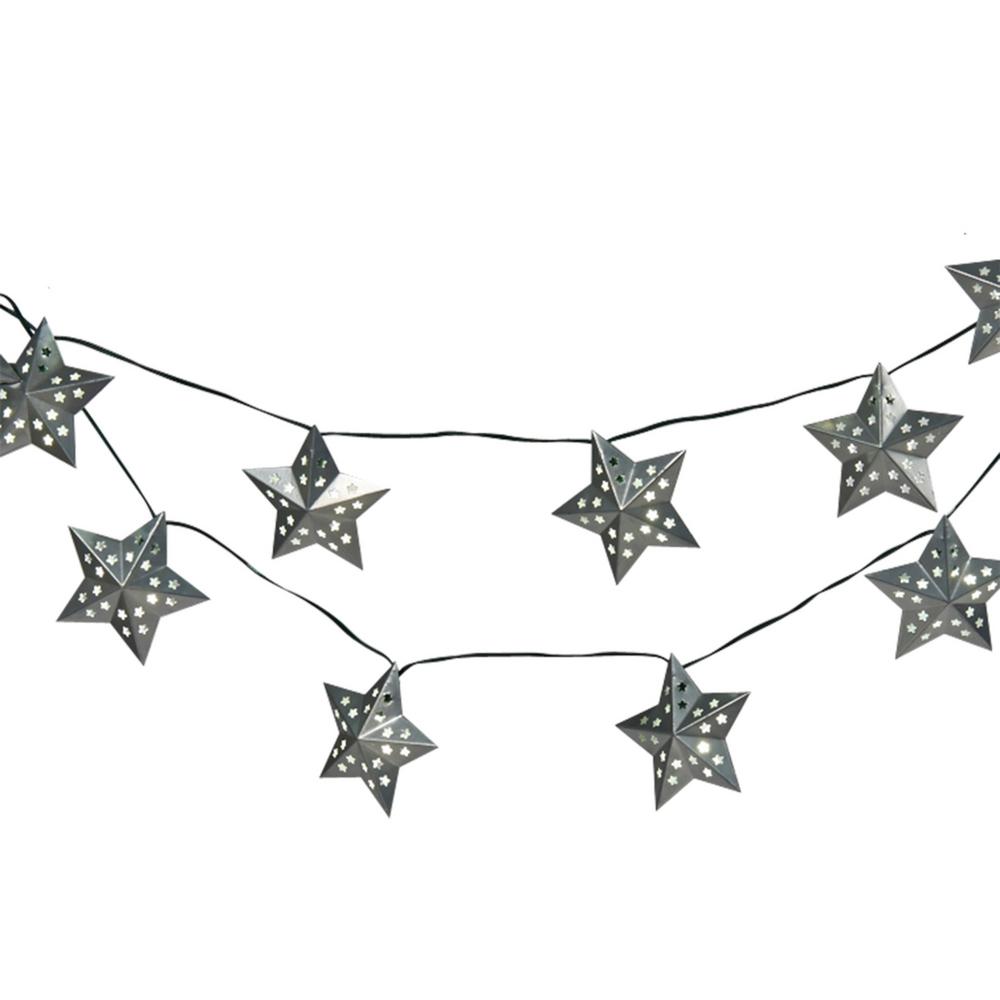 Battery Pick Up Today Outdoor Specialty Lighting Metal Star 14 3 4 Ft Led Solar String Light Set With Stake