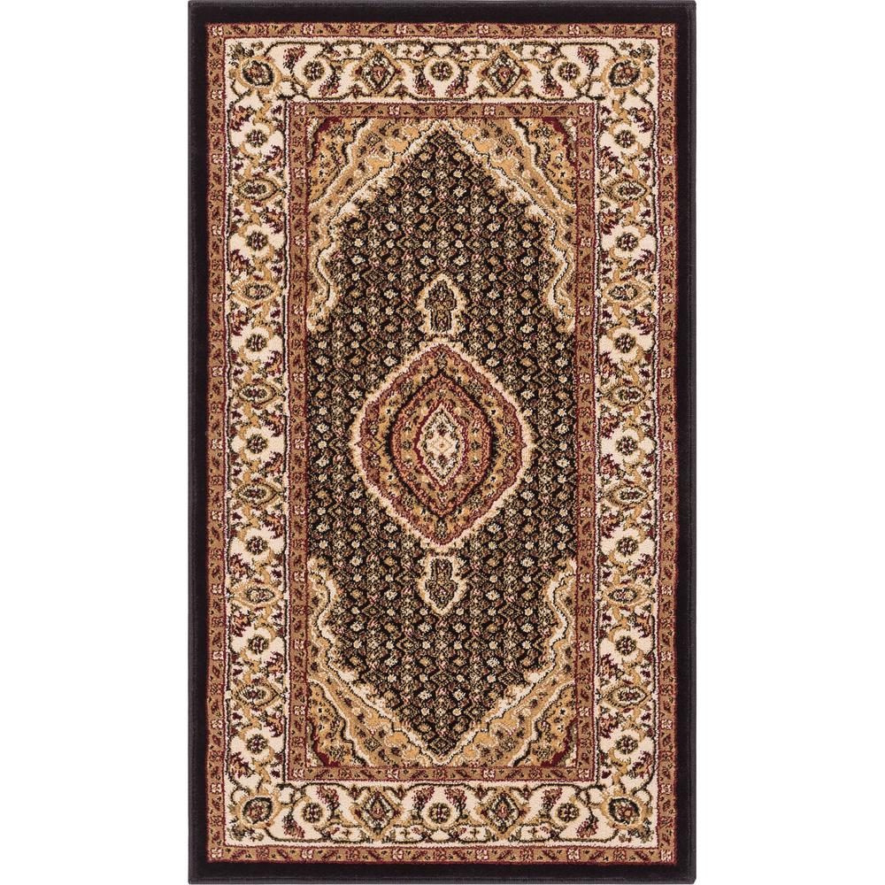 Well Woven Timeless Saffron Traditional Persian Medallion Black 2 Ft 3 In X 11 Accent Area Rug