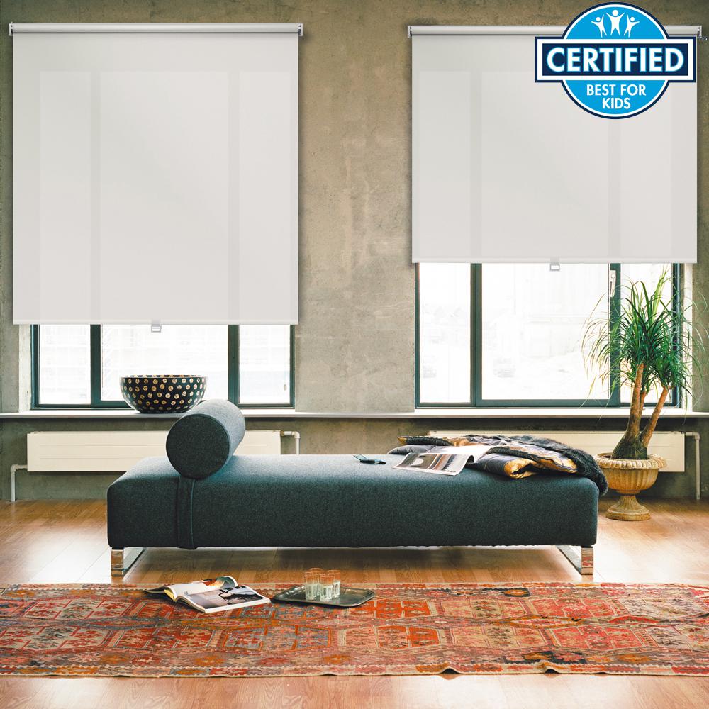 iFit CuttoWidth Light Gray Cordless Blackout Acrylic Coated Polyester