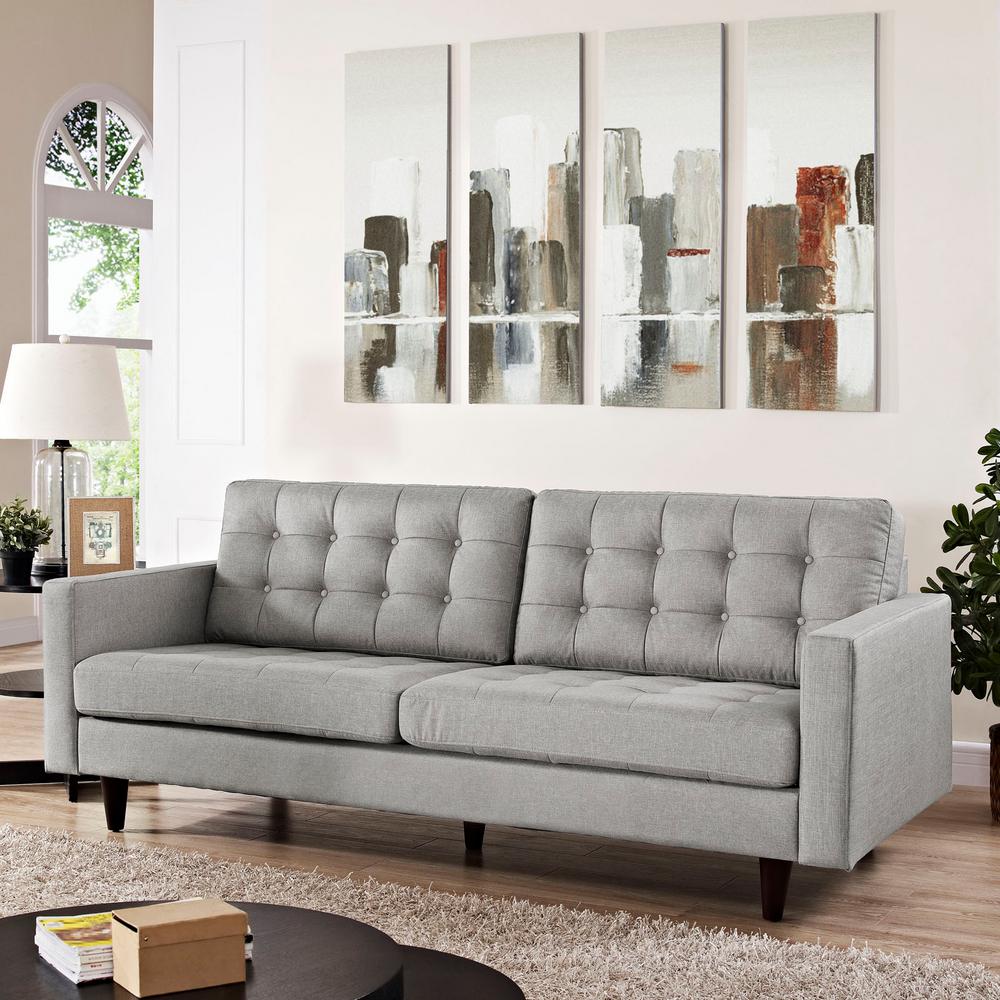 Modway Remark Light Gray Upholstered Fabric Sofa Eei 1633 Modway Remark Light Gray Upholstered Fabric Sofa Eei 1633