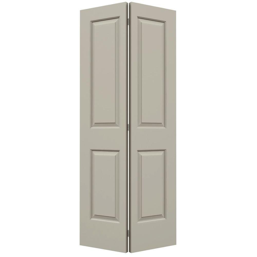 Jeld Wen 36 In X 80 In Cambridge Desert Sand Painted Smooth Molded Composite Mdf Closet Bi Fold Door