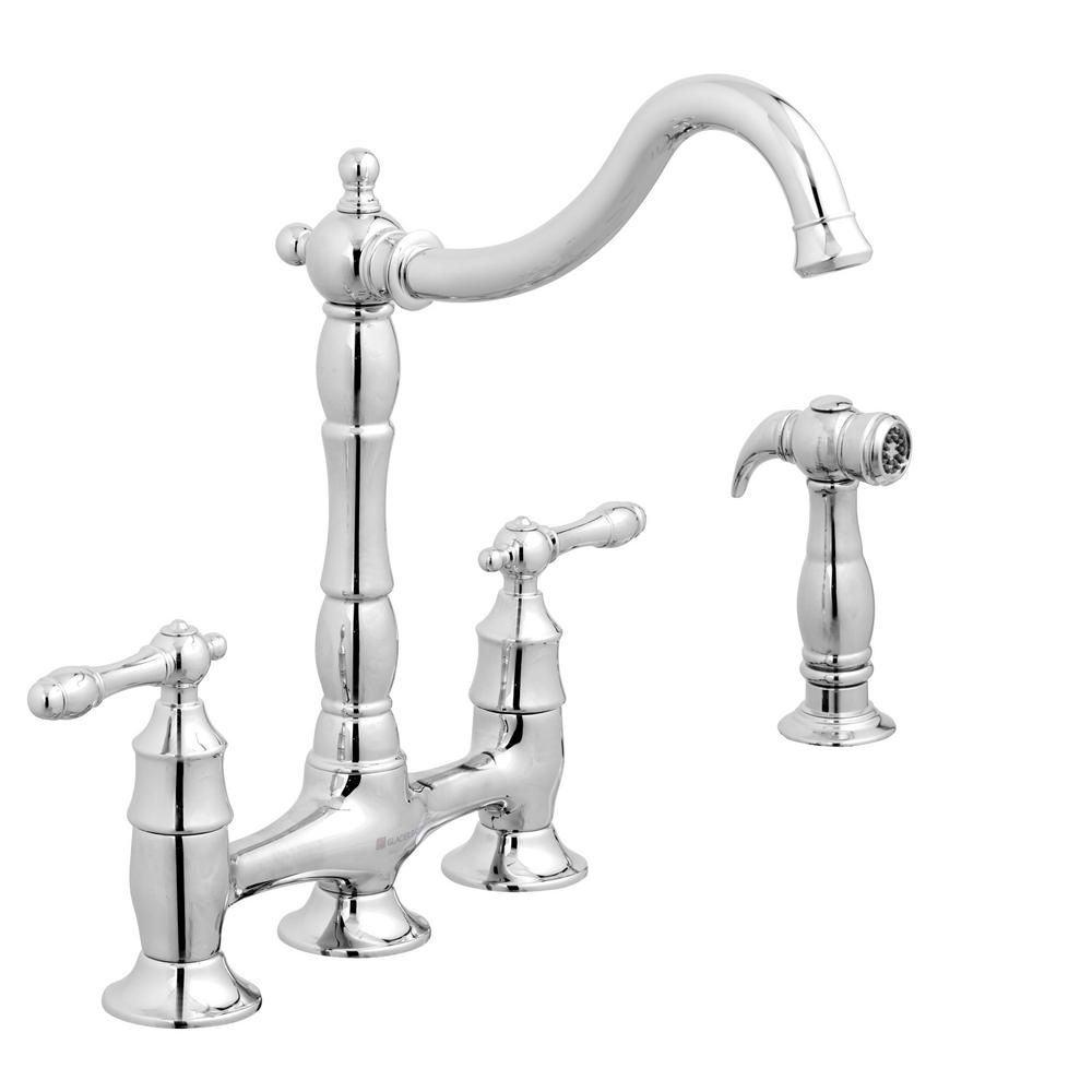 Glam Bridge Faucets Kitchen Faucets The Home Depot