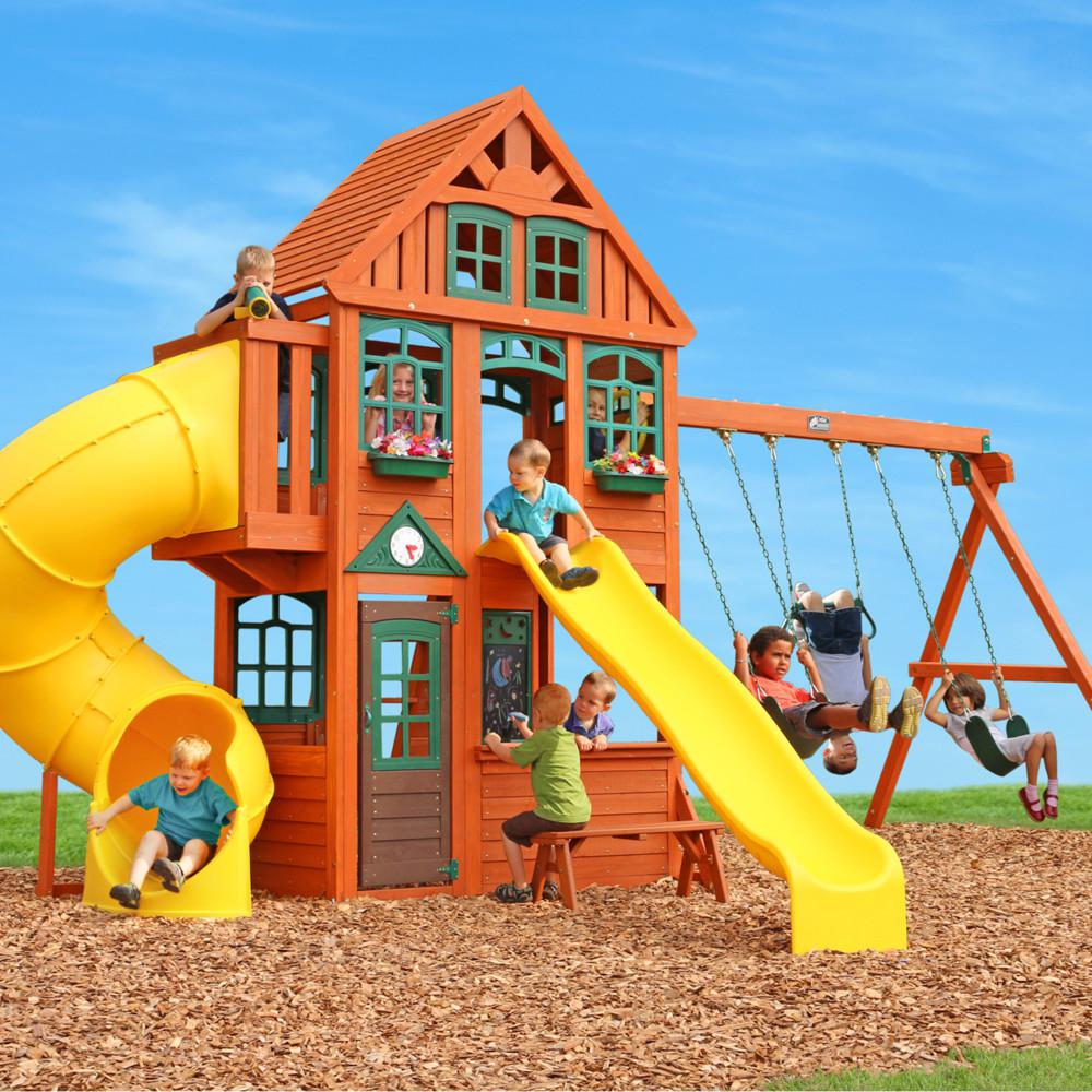 kidkraft twin mountain lodge playset