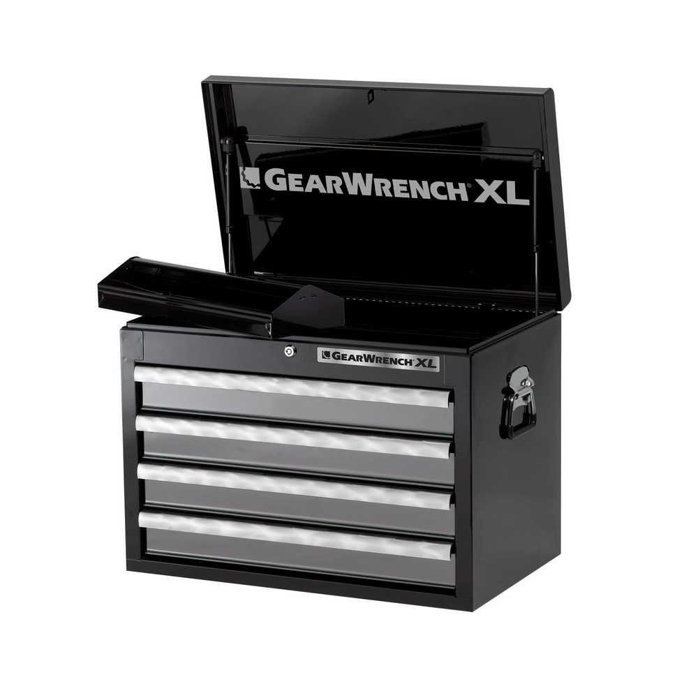 Gearwrench 26 In 4 Drawer Tool Chest Black Silver 83154 The Home Depot