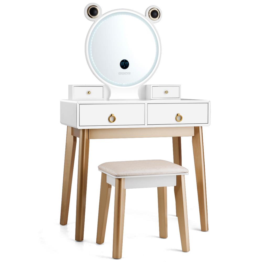 Featured image of post Hollywood Dressing Table Chair - Grey dressing table hollywood vanity mirror lights 5 drawers stool makeup set.