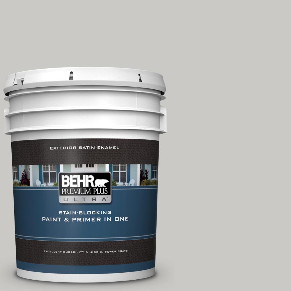 BEHR Premium Plus Ultra 5 gal. 790E2 Gentle Rain Satin Enamel