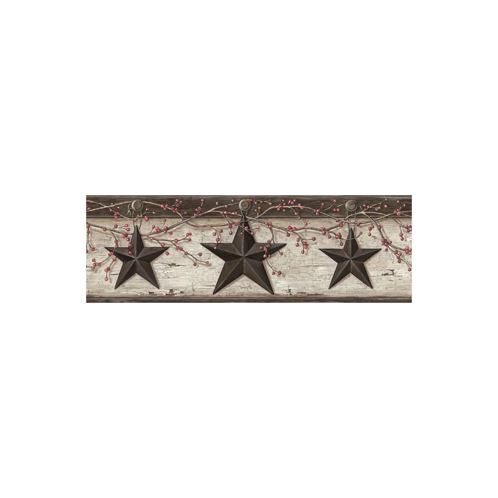 rustic star wallpaper border Chesapeake Graham Wallpaper Rustic Trail Border Star