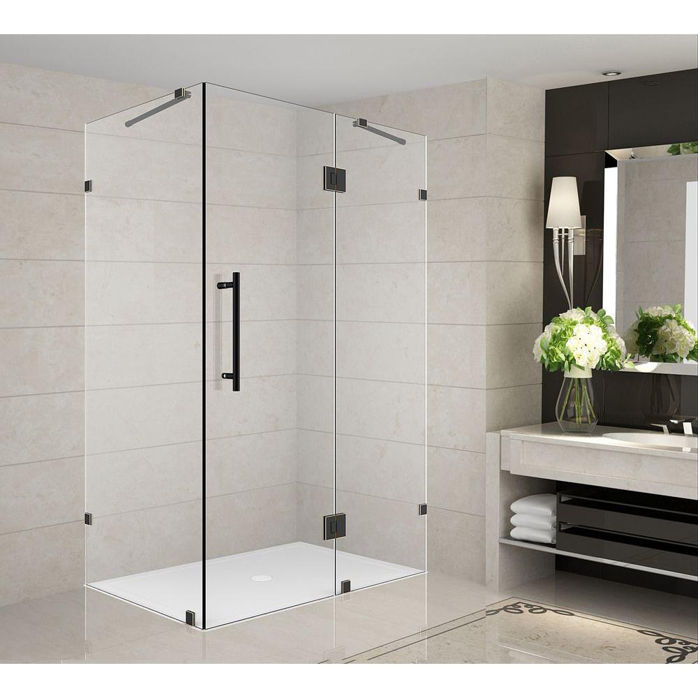 Aston Avalux 34 in. x 30 in. x 72 in. Completely Frameless Shower ...