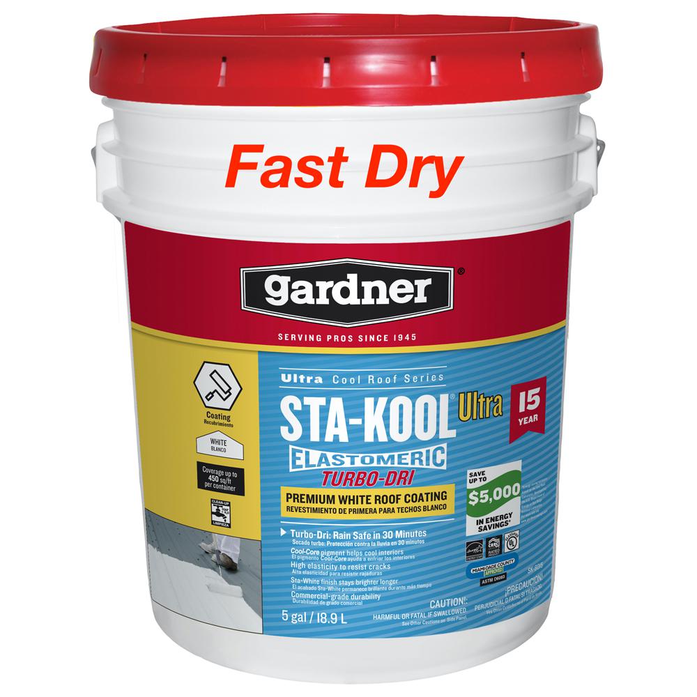 Gardner 5 Gal. StaKool Premium TurboDri White Roof CoatingSK8015