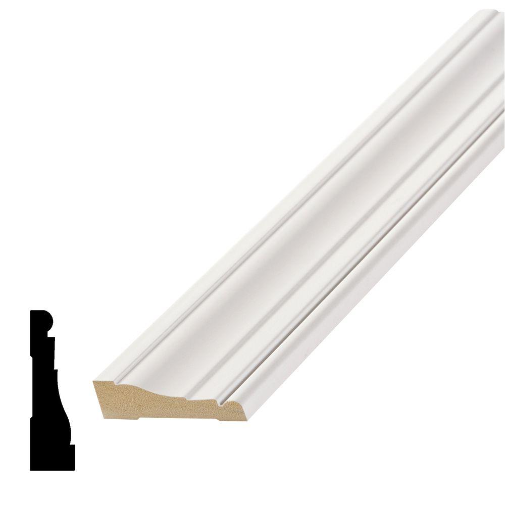 Alexandria Moulding WM 376 5/8 in. x 2-1/4 in. x 84 in. Primed MDF ...