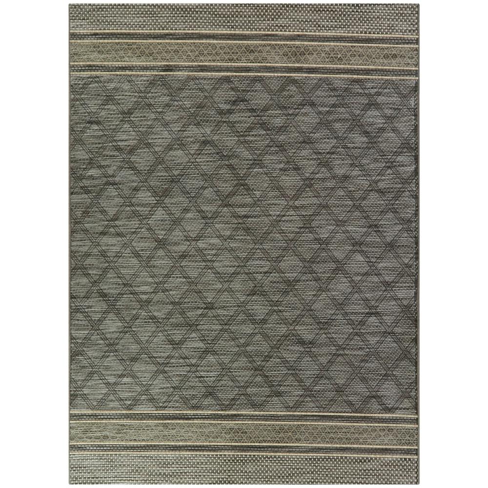 BALTA Sterling Taupe 5 ft. x 8 ft. Trellis Flatweave Indoor/Outdoor