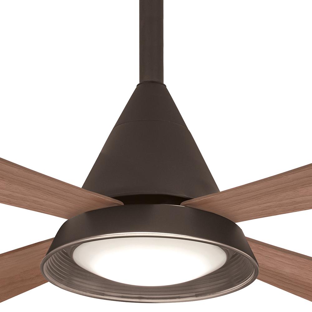 minka aire cone 54 in integrated led indoor outdoor oil rubbed bronze ceiling fan with light remote control f541l orb the home depot hunter 53250