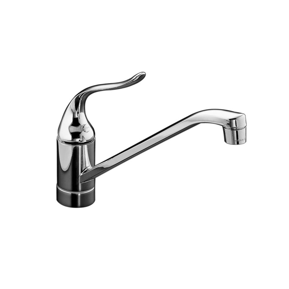 Kohler Cais Single Handle Low Arc Standard Kitchen Faucet In Kohler Cais Single Handle Low Arc Standard Kitchen Faucet In Polished Chrome