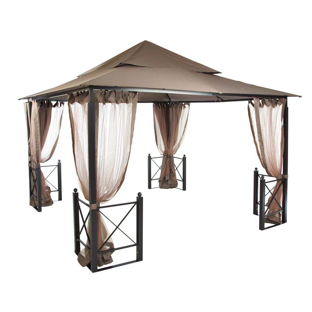 Hampton Bay 12 ft. x 12 ft. Harbor Gazebo-GFS01250A - The Home Depot