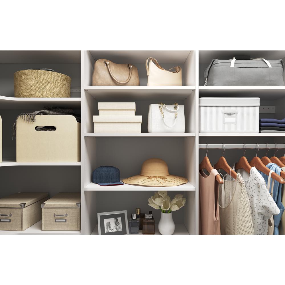 Closet Evolution Ultimate 84 In W 115 In W White Wood Closet Corner System Wh32 The Home Depot