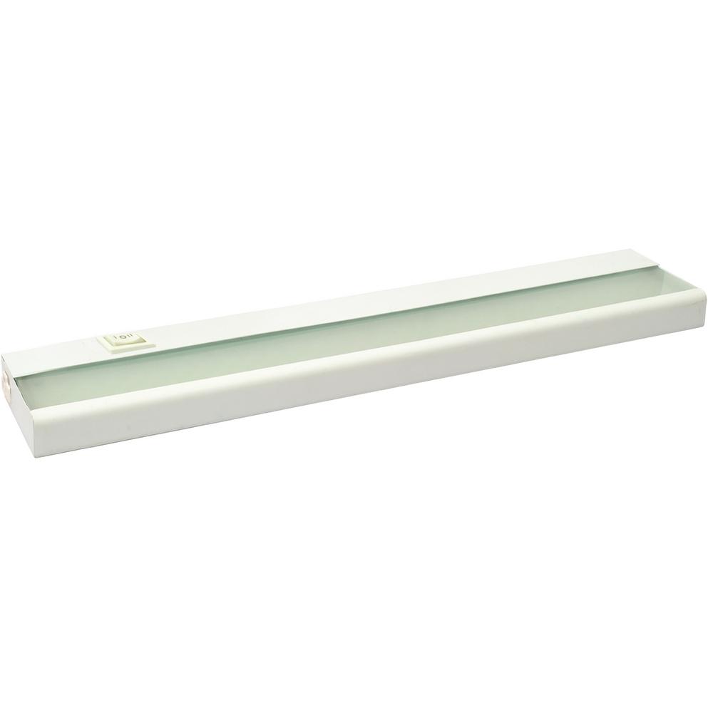 12 In White Led Under Cabinet Lighting Fixture Leduc12wht The Home Depot