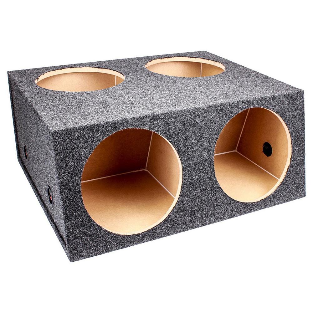 Q Power 4 Hole 12 In Sealed Divided Subwoofer Box And 12 In 1800 Watt Subwoofer 4 Pack Bass12 4hole T 4 X Ac12d The Home Depot