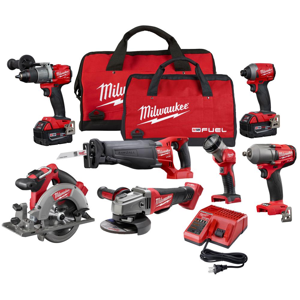 Milwaukee M18 FUEL 18 Volt Lithium Ion Brushless Cordless Combo Kit 7 