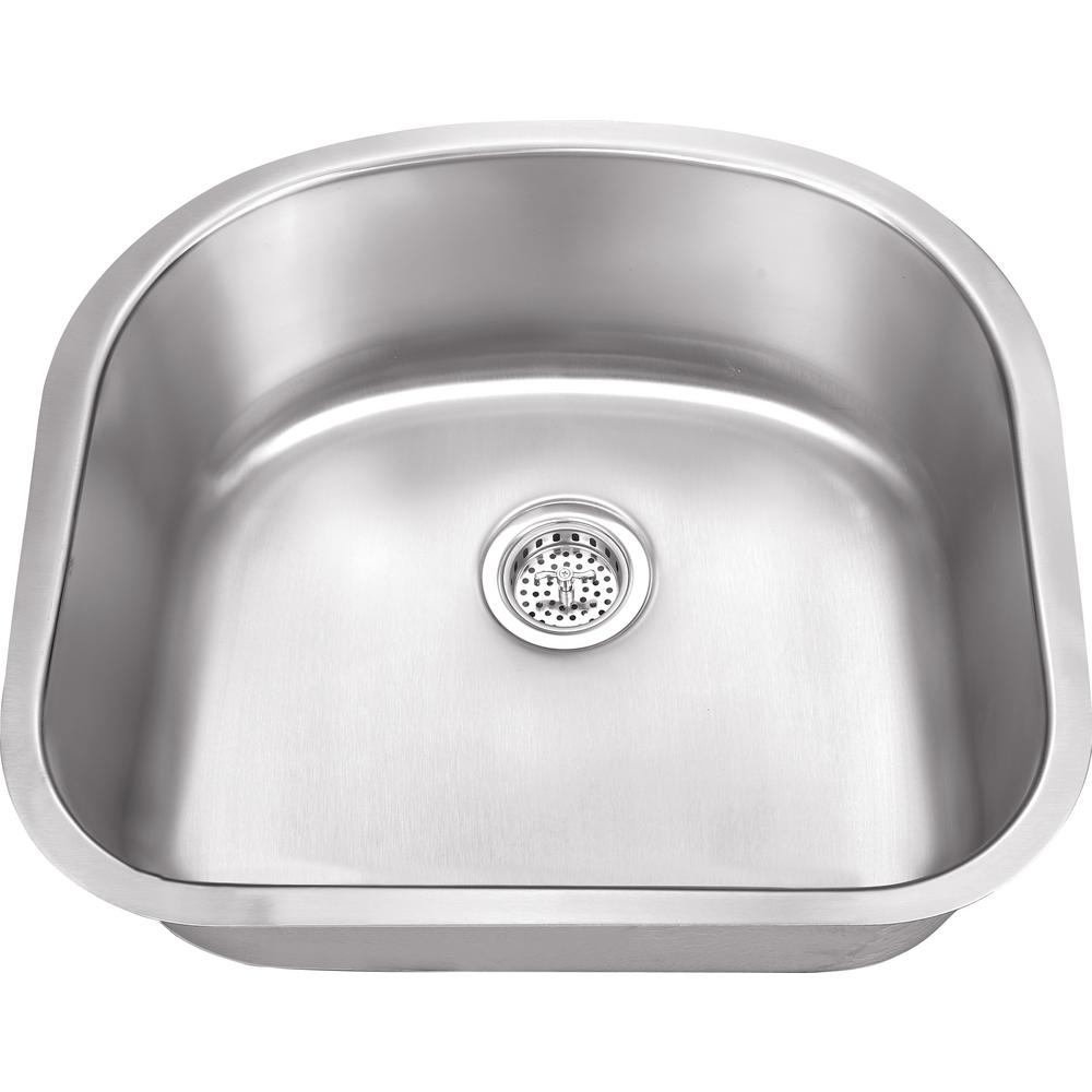 Ipt Sink Company Undermount 23 In 16 Gauge Stainless Steel Kitchen Sink In Brushed Stainless