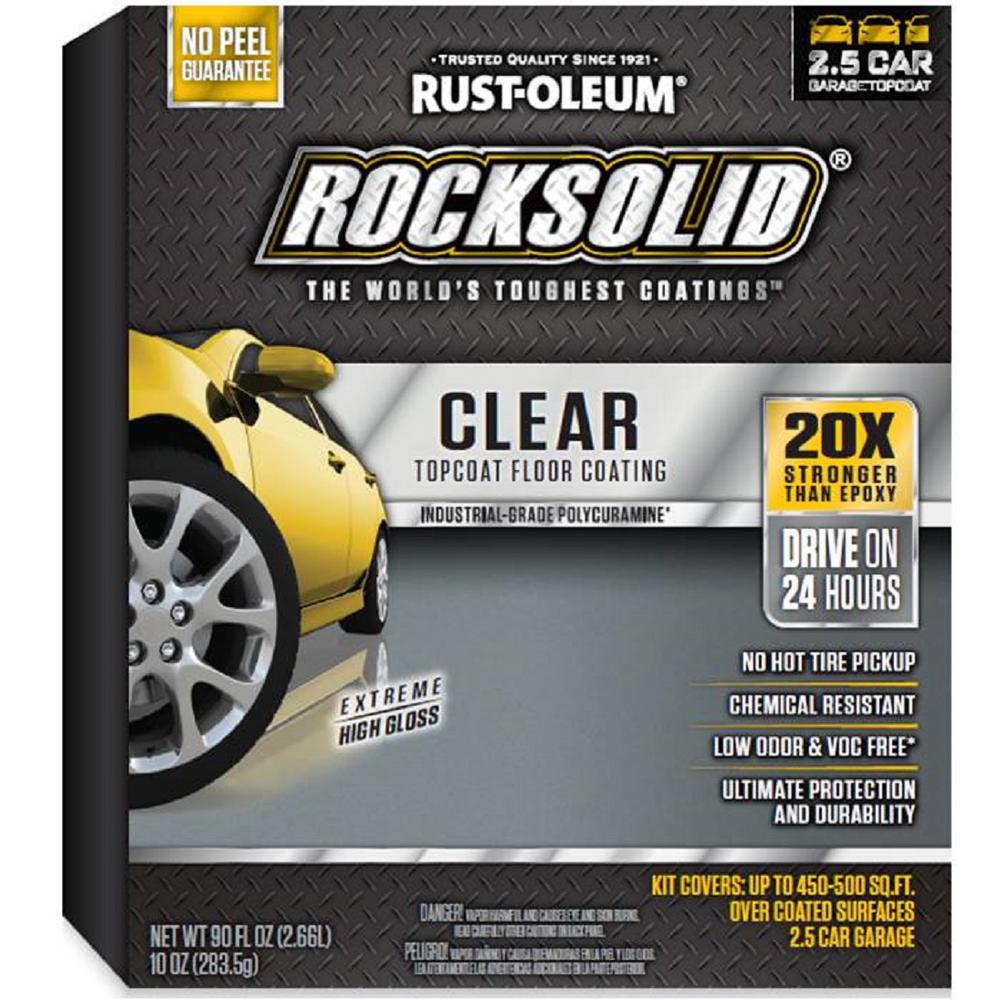 Rust Oleum Rocksolid 90 Oz Clear Polycuramine Top Coat Garage