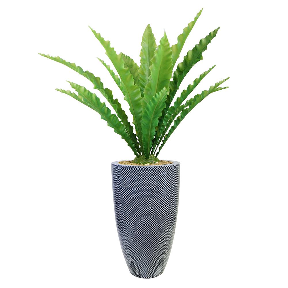 Laura Ashley 51 in. Real Touch Agave in Fiberstone Planter VHX149201