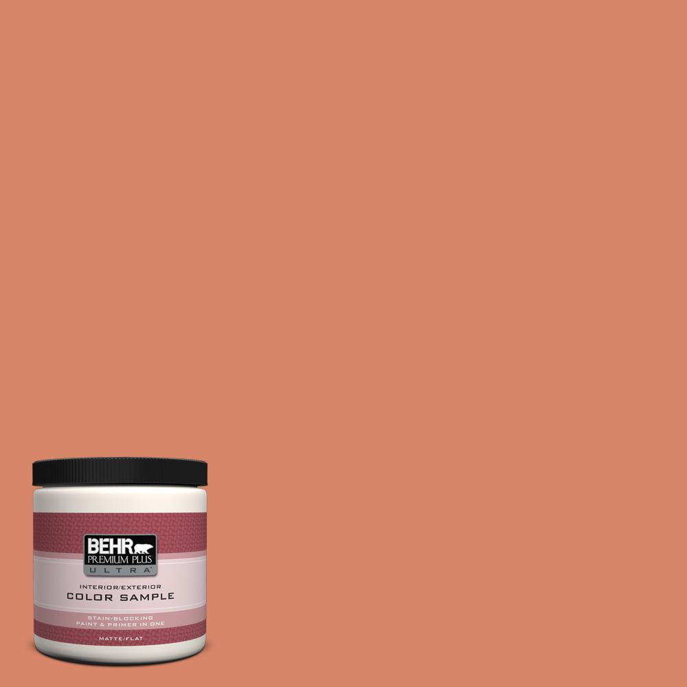 Behr Premium Plus Ultra 8 Oz M180 5 King Salmon Matte Interior M180 5 King Salmon Matte Interior Exterior Paint And Primer In One Sample