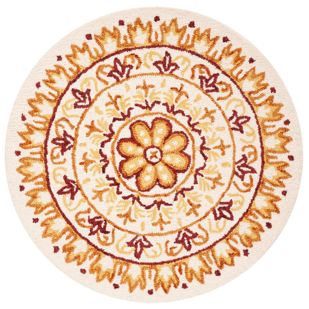 Safavieh Novelty Ivory/Blue 4 ft. x 4 ft. Round Area RugNOV606M4R