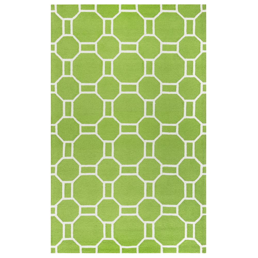 Rizzy Home Azzura Hill Lime Green Geometric 5 ft. x 8 ft. Outdoor Area