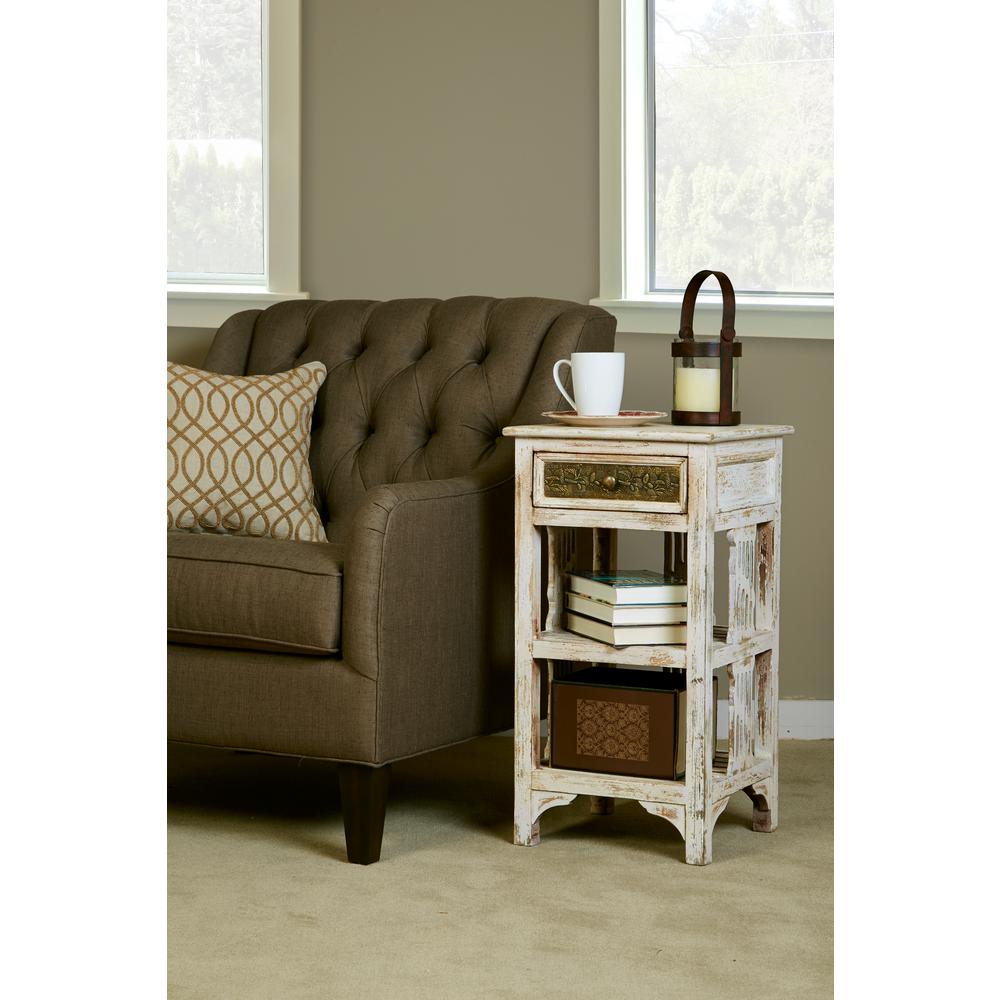 Hillsdale Furniture Alena Distressed Whitewash End Table5727900 The