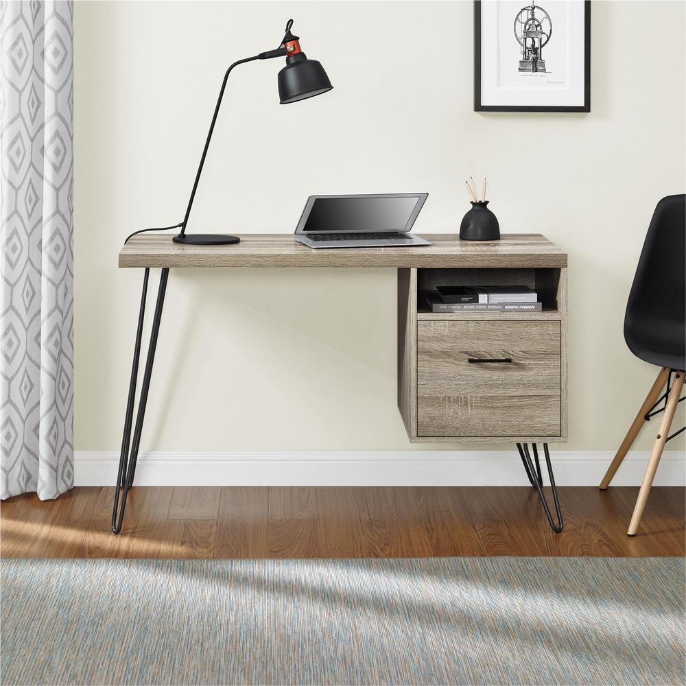 Altra Furniture Gray Home Office The Landon Light Sonoma Oak File Cabinet