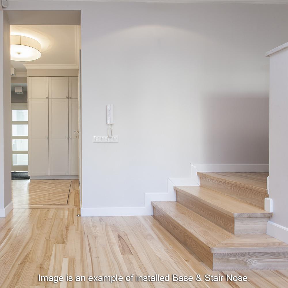 Zamma Grey Wood 3 4 In Thick X 2 1 8 In Wide X 94 In Length Vinyl Stair Nose Molding 015543824 The Home Depot
