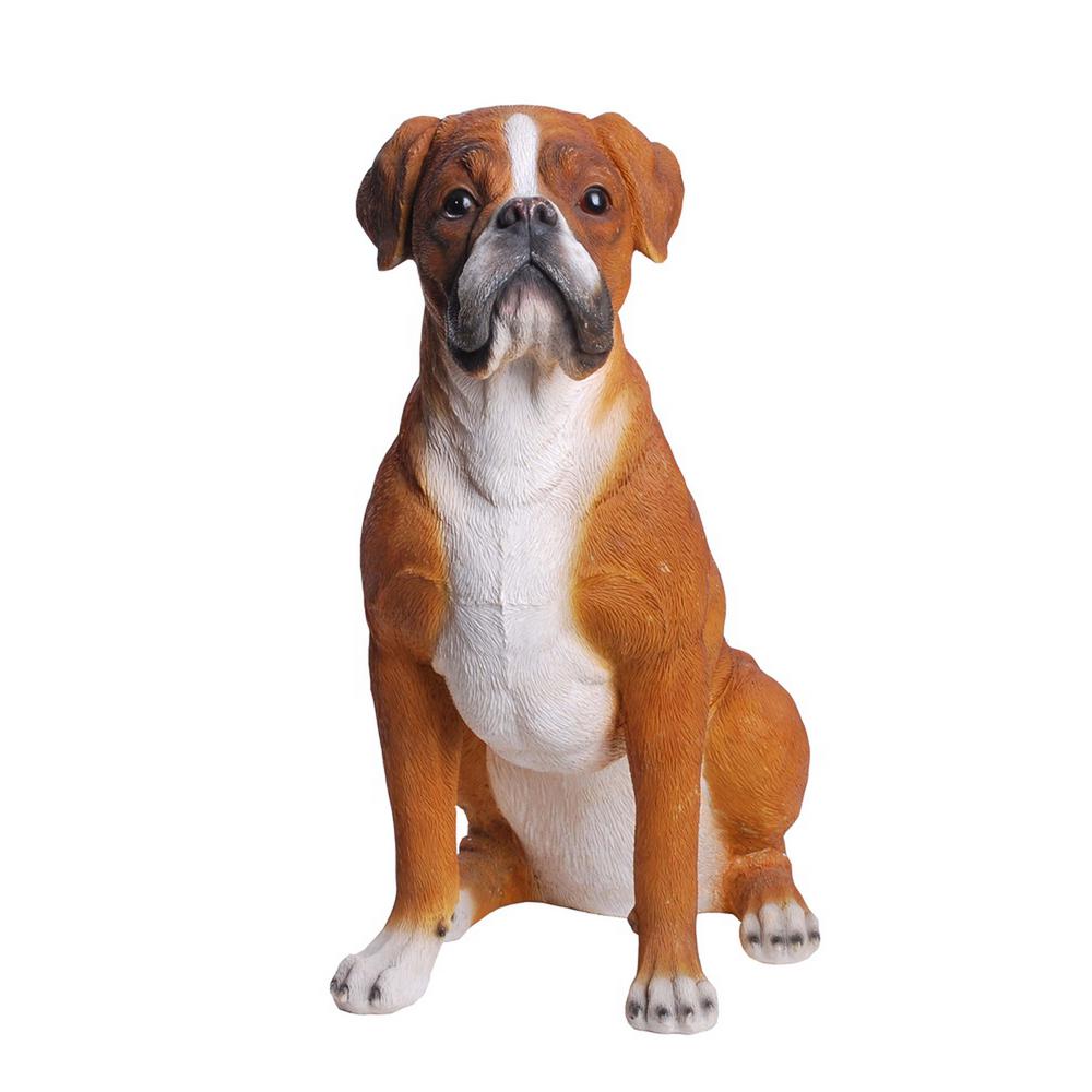 Hi Line Gift Seated Boxer Garden Statue 87748 The Home Depot Hi Line Gift Seated Boxer Garden Statue