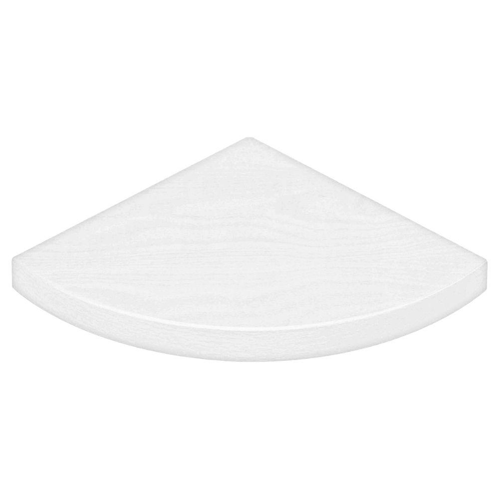 Home Decorators Collection 18 In X 1 3 4 In H White Floating Corner Shelf Hdcaec18w The Home Depot