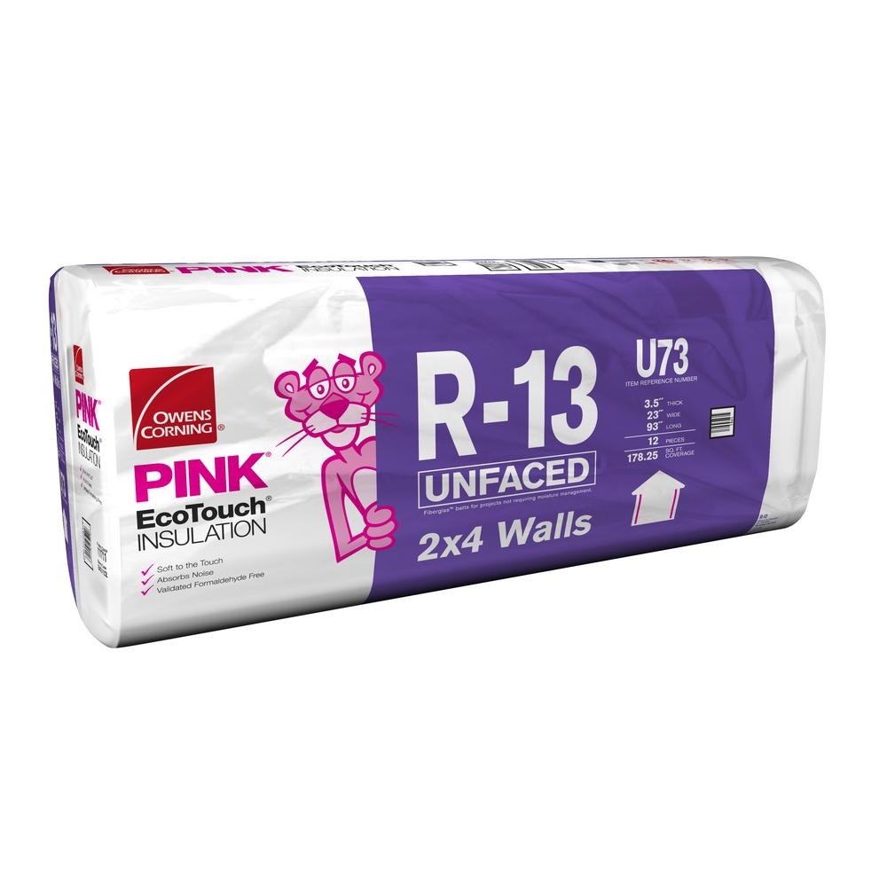 Owens Corning R19 Ecotouch Pink Unfaced Fiberglass