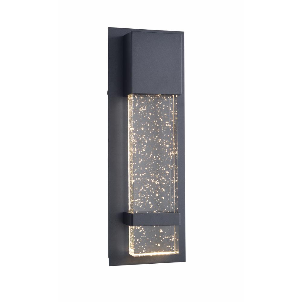 Home Decorators Collection 1 Light Black Integrated Led Outdoor Light Black Integrated Led Outdoor